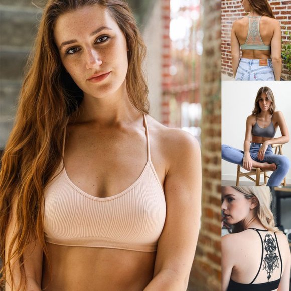 Tattoo Mesh Racerback Bralette - Picture 1 of 16